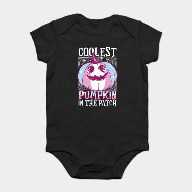 Coolest Pumpkin In The Patch Trans Flag Jack O’ Lantern Funny Baby Bodysuit by creative